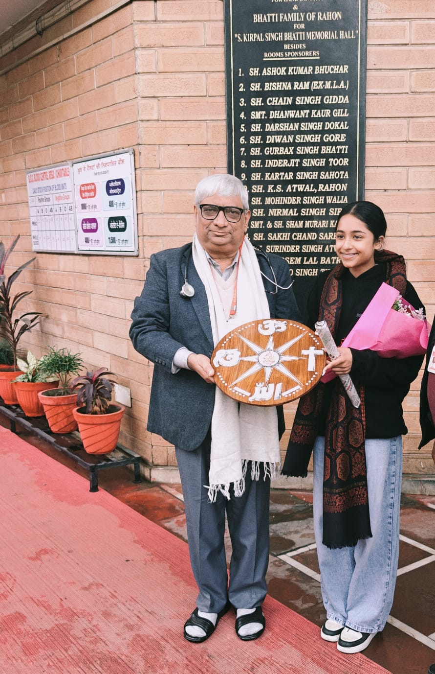 ਛੋਟੀ ਉਮਰ ਦਾ ਆਸਟ੍ਰੇਲੀਅਨ ਲੇਖਕ ਐਵਾਰਡ ਜਿੱਤਣ ਵਾਲ੍ਹੀ ਅਸ਼ਲੀਨ ਖੇਲਾ ਨੂੰ ਬੀ ਡੀ ਸੀ ਬਲੱਡ ਸੈਂਟਰ ਨੇ ਸਨਮਾਨਿਤ ਕੀਤਾ।